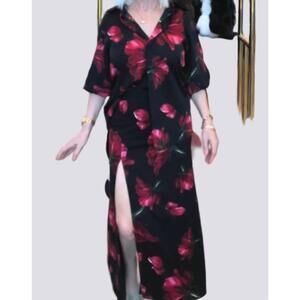 NEW CURAAE valetta blouse in black red